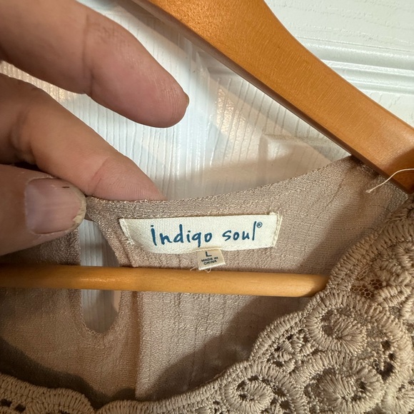 Indigo Soul Tan Lace Mini Dress - Picture 3 of 5